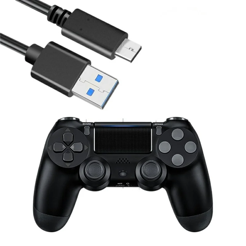 2m Charging Cable For Sony PlayStation 4 / Xbox Series S / Series X / One Controller Data Transfer USB Cord