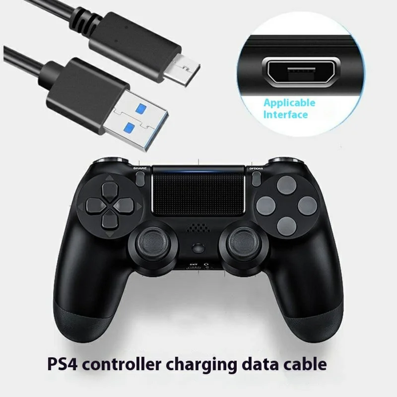 3m Charging Cable For Sony PlayStation 4 / Xbox Series S / Series X / One Controller Data Transfer USB Cord