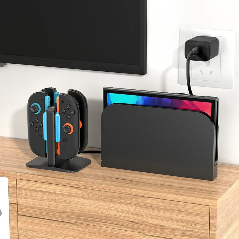 OIVO IV-SW342 For Nintendo Switch 2 Joy-Con Charging Dock 4 in 1 Magnetic Charger with LED Indicator