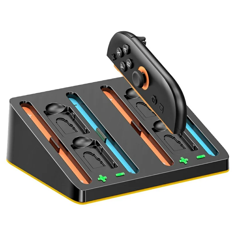 OIVO VG-SW223 For Nintendo Switch 2 Controller RGB Charging Dock 4 in 1 Charger with Game Card Storage