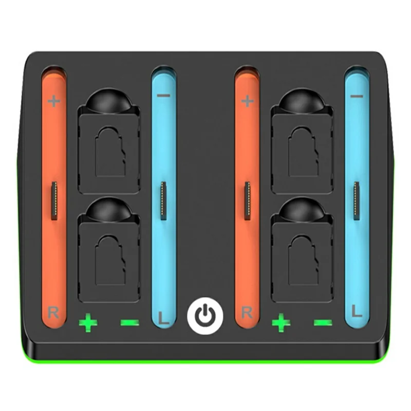 OIVO VG-SW223 For Nintendo Switch 2 Controller RGB Charging Dock 4 in 1 Charger with Game Card Storage