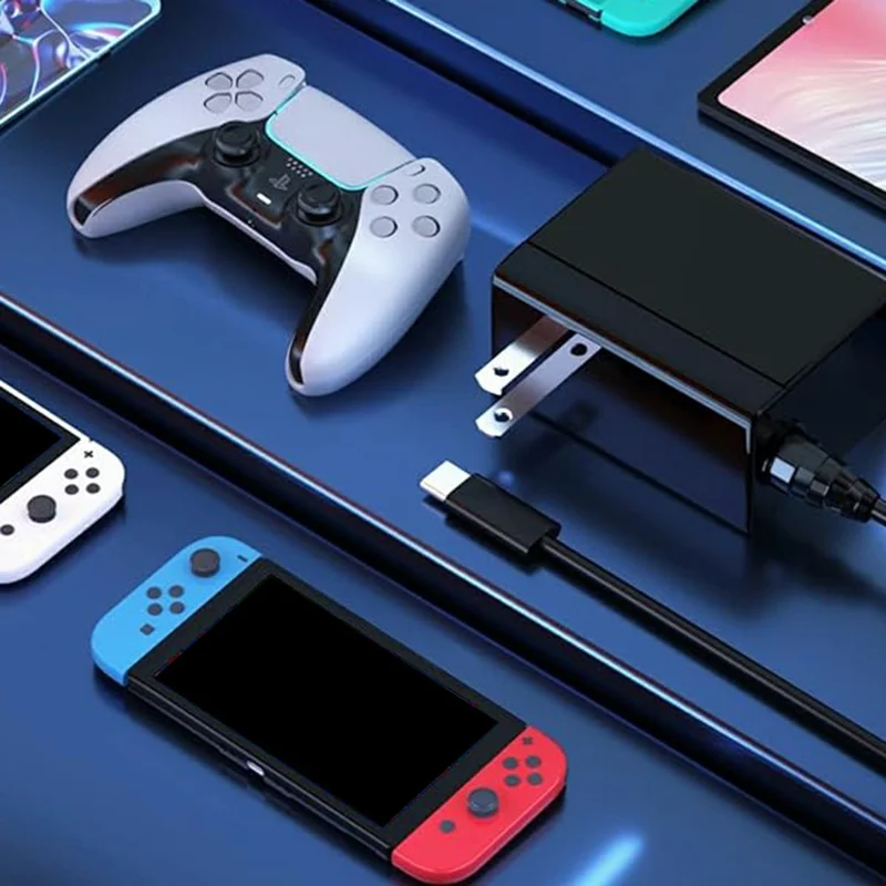 Pour Nintendo Switch / Switch 2 Chargeur de station de charge rapide avec adaptateur de courant et câble de 1,5 m - Prise US