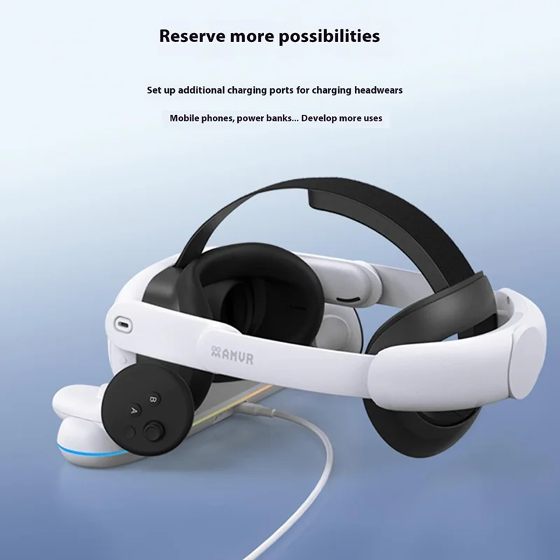AMVR Für Meta Quest 3 Aufladestation VR-Headset-Zubehör Controller Magnetische Ladestation