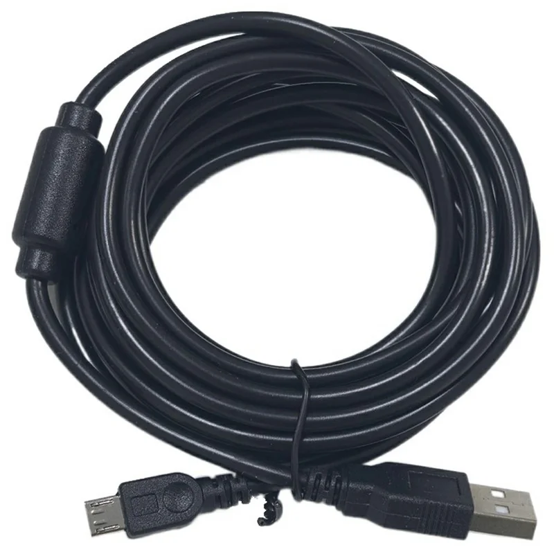 Für Sony PlayStation 4 Controller-Ladekabel 3 Meter USB auf Mini-USB Datenübertragungs- und Ladekabel - Schwarz