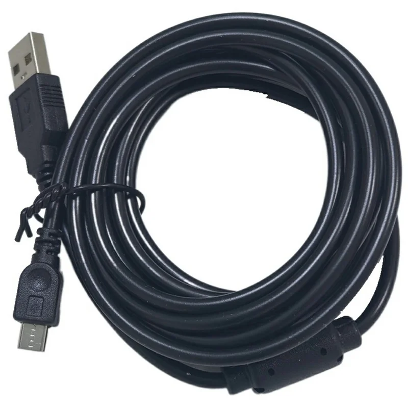 Für Sony PlayStation 4 Controller-Ladekabel 3 Meter USB auf Mini-USB Datenübertragungs- und Ladekabel - Schwarz