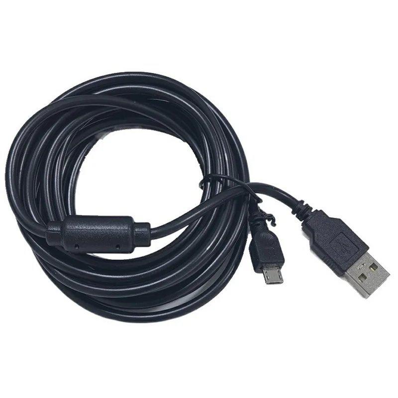 Für Sony PlayStation 4 Controller-Ladekabel 3 Meter USB auf Mini-USB Datenübertragungs- und Ladekabel - Schwarz