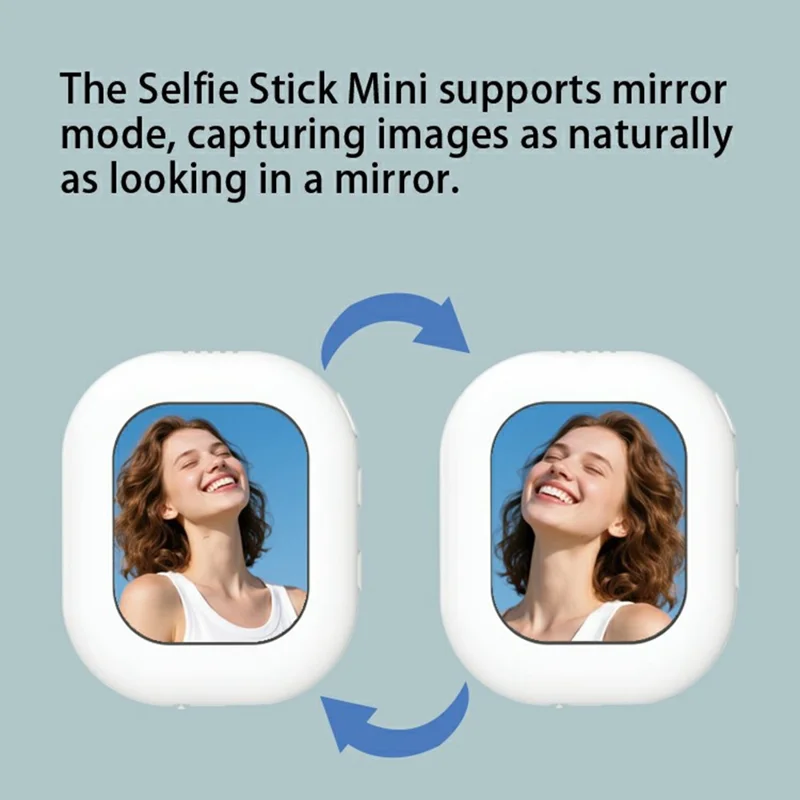 T3 Mini Wireless Phone Screen Mirroring Device Magnetic Selfie Camera Viewer for Android iOS - White