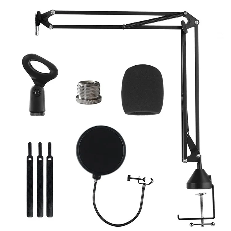 Hsp19 Micro Mic Boom Bras Microphone Stand de Bureau Avec 5 / 8 "vis, Support de Micro à Boom Robuste Pour Une Salle de Radio, Enregistrement, Streaming en Direct