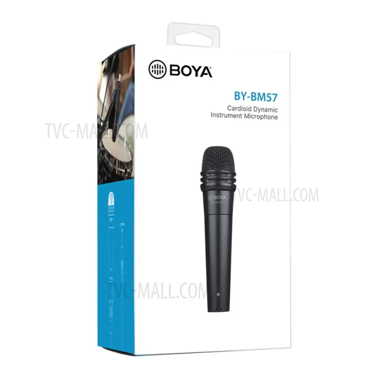 BOYA BY-BM57 Aluminum Zinc Alloy Cardioid Dynamic Microphone for Vocal Speaker Recording