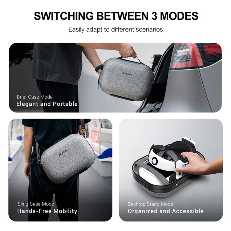 Bolsa de transporte BOBOVR C3 para Meta Quest 3, caixa de armazenamento de casco rígido, acessório de RV