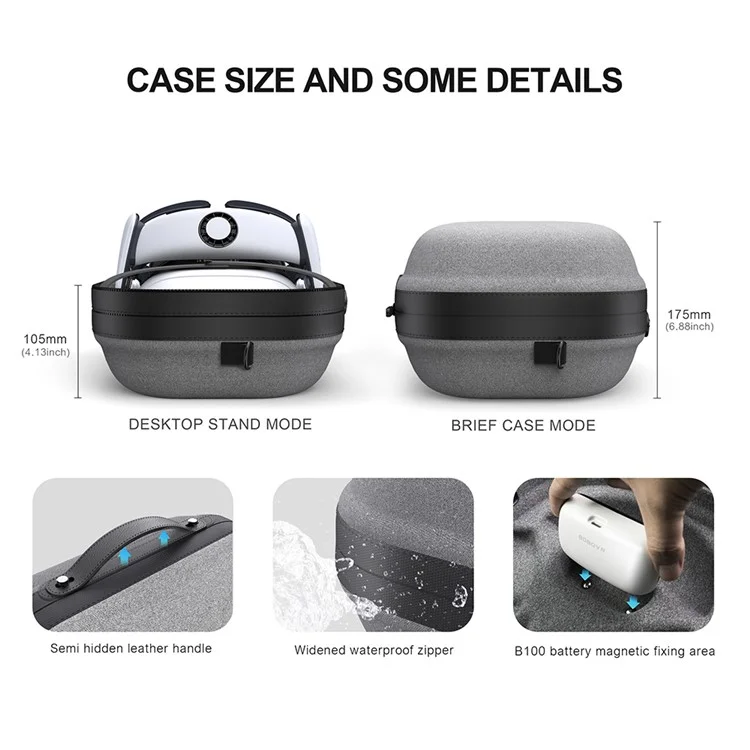 Bolsa de transporte BOBOVR C3 para Meta Quest 3, caixa de armazenamento de casco rígido, acessório de RV