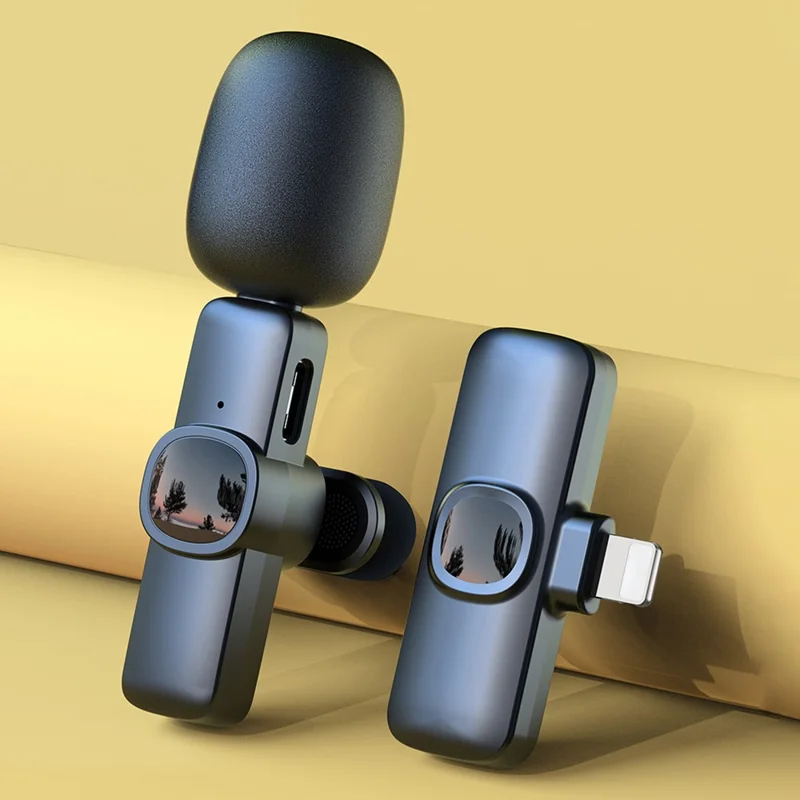 J1 Live Broadcast 2.4G Wireless Lavalier Microphone Noise Reduction Mic with Receiver - iP Interface