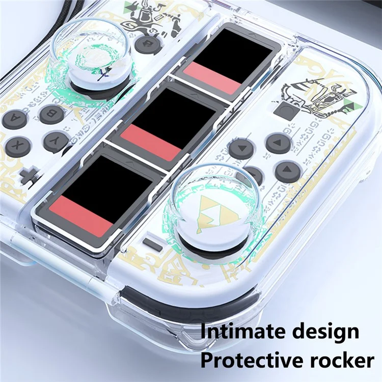 For Nintendo Switch Joy-Con Storage Case Dust-Proof Clear PC Protective Box with Lanyard