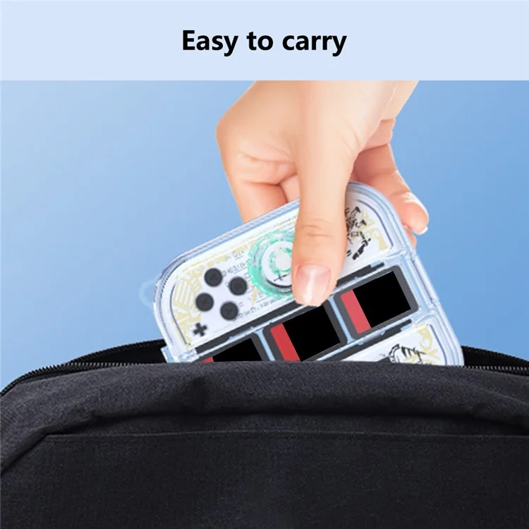 For Nintendo Switch Joy-Con Storage Case Dust-Proof Clear PC Protective Box with Lanyard