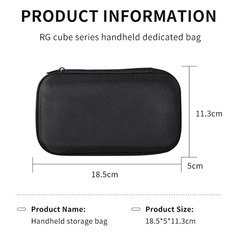For ANBERNIC RG Cube Storage Bag EVA Handheld Console Carrying Case