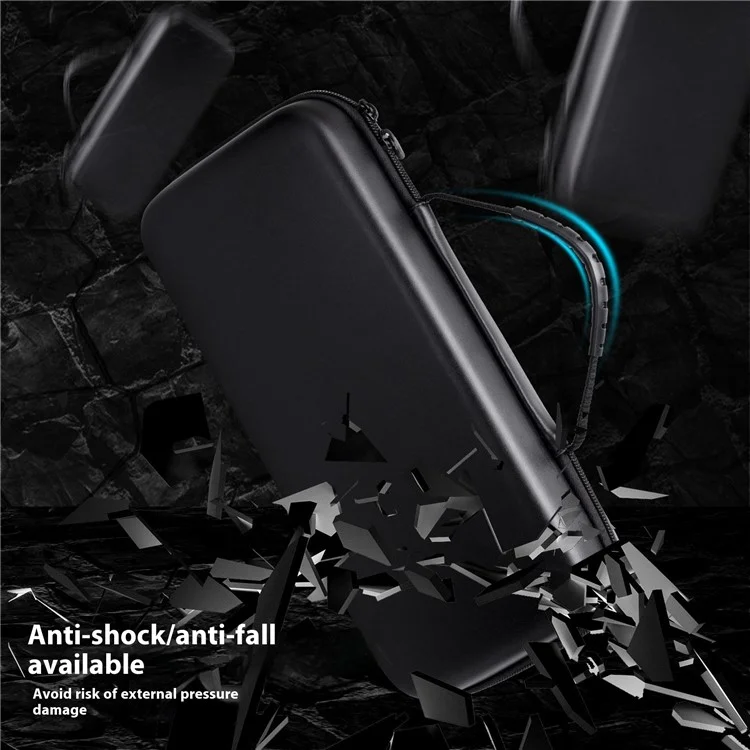 3-in-1-kit Für Asus ROG Ally X Silicon Deckung Tragbares Fahrtransportgehäuse Mit Temperaturem Glasimbilanzschutz - Schwarz