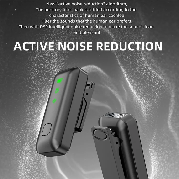 S52 Adjustable Volume 2.4G Wireless Lavalier Microphone, 2 Transmitter + 1 Receiver - iP Receiver