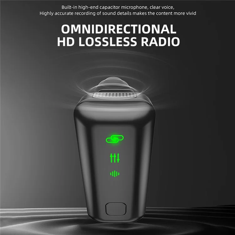 S52 Adjustable Volume 2.4G Wireless Lavalier Microphone, 2 Transmitter + 1 Receiver - iP Receiver