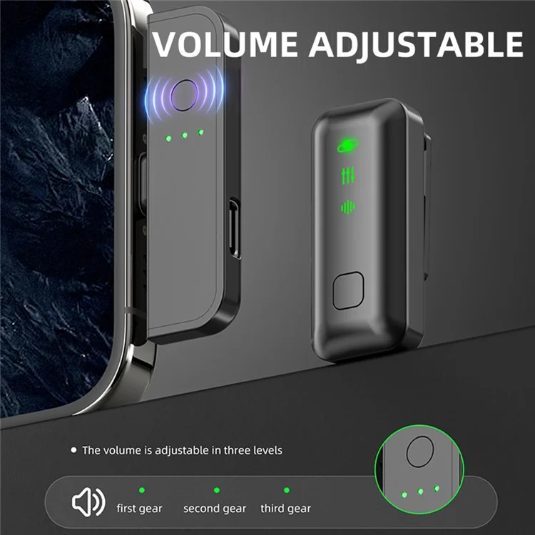 S52 Adjustable Volume 2.4G Wireless Lavalier Microphone, 2 Transmitter + 1 Receiver - iP Receiver
