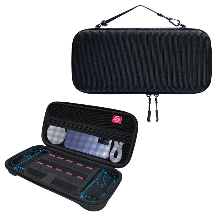 JYS JYS-NS2283 For Nintendo Switch 2 Game Console Carrying Case EVA Protective Storage Bag with Game Card Slots - Black