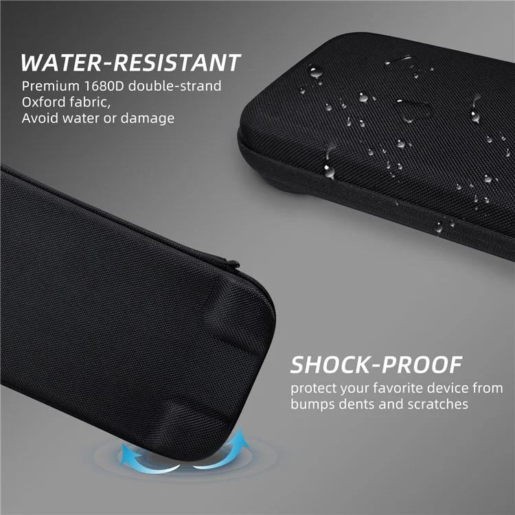 JYS JYS-NS2283 For Nintendo Switch 2 Game Console Carrying Case EVA Protective Storage Bag with Game Card Slots - Black