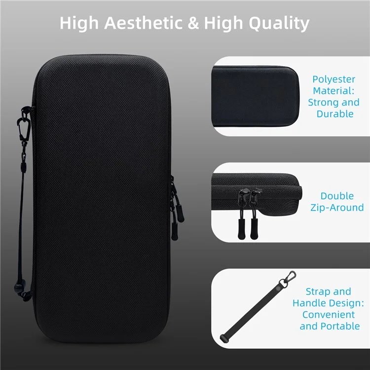 JYS JYS-NS2283 For Nintendo Switch 2 Game Console Carrying Case EVA Protective Storage Bag with Game Card Slots - Black