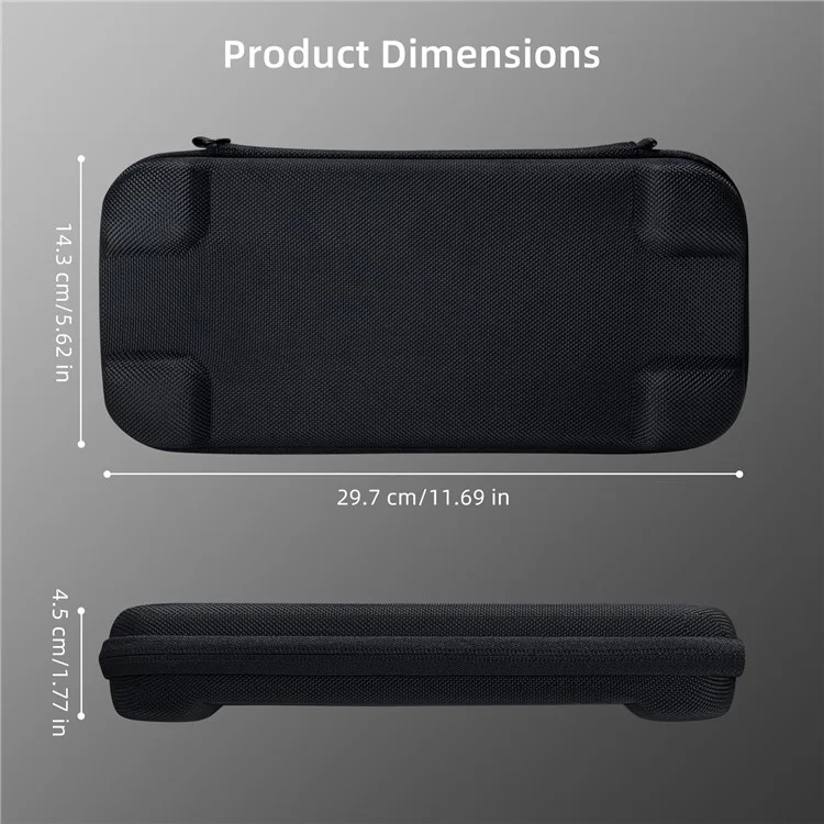 JYS JYS-NS2283 For Nintendo Switch 2 Game Console Carrying Case EVA Protective Storage Bag with Game Card Slots - Black