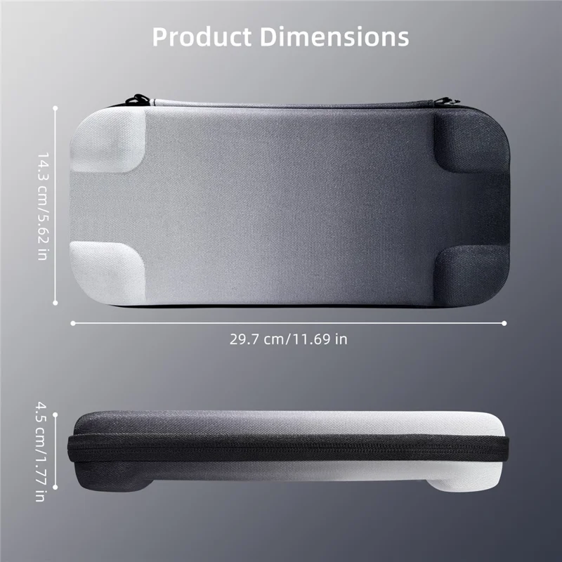 JYS JYS-NS2283 For Nintendo Switch 2 Game Console Carrying Case EVA Protective Storage Bag with Game Card Slots - Black+White