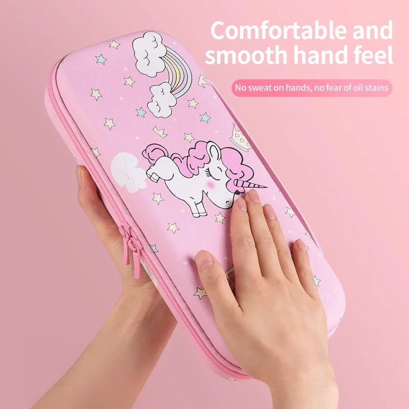 Custodia per Nintendo Switch 2 con Borsa Portaoggetti con Chiusura a Cerniera e Motivo Castello di Cavallo Arcobaleno Carino