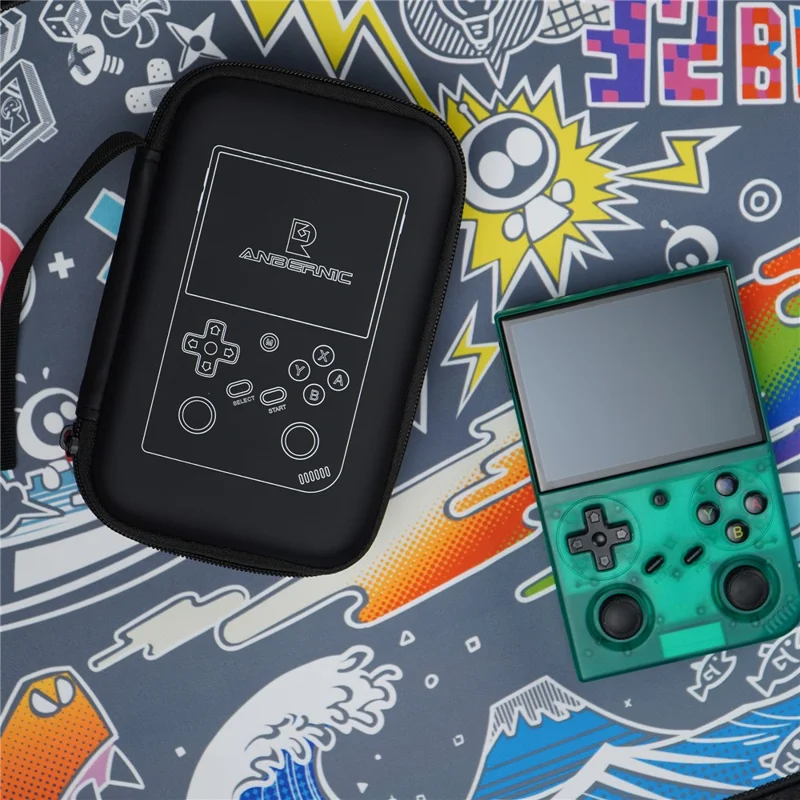 ANBERNIC For ANBERNIC RG35XX Pro Handheld Game Console Carrying Case PU Leather Storage Bag