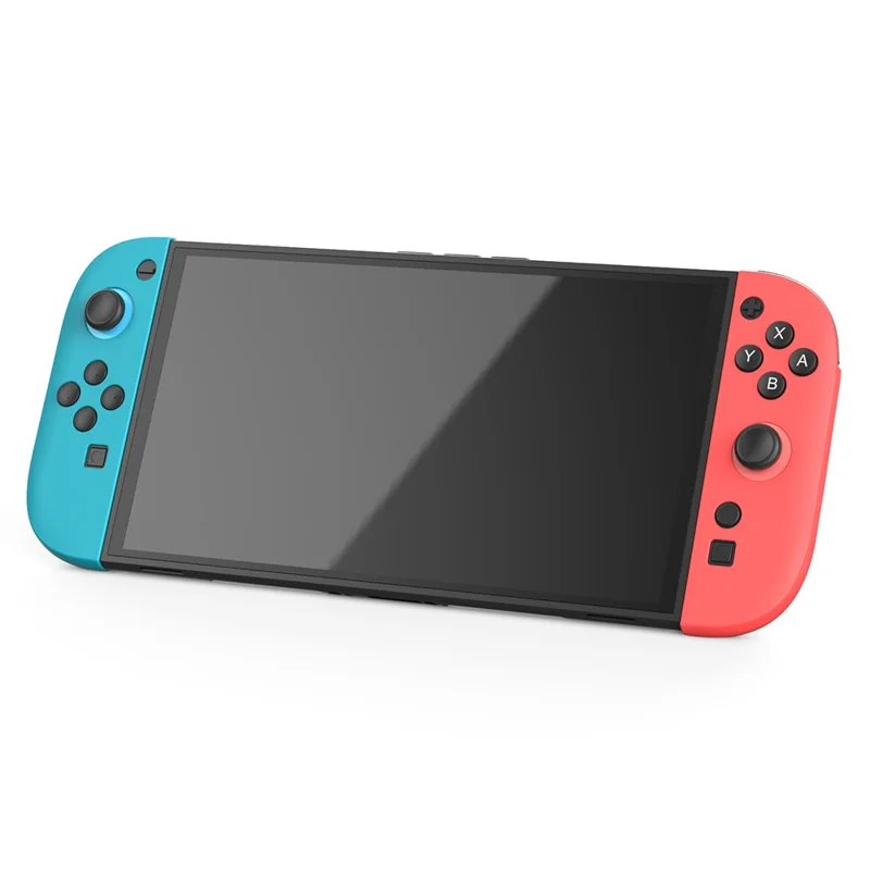 For Nintendo Switch 2 Console Storage Case EVA Leather Bag with Controller Protective Cover - Black + Blue / Red