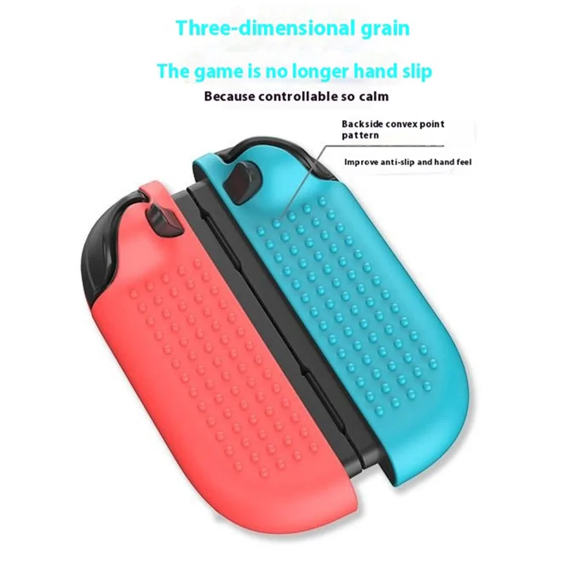 For Nintendo Switch 2 Console Storage Case EVA Leather Bag with Controller Protective Cover - Black + Blue / Red