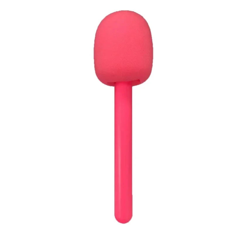 XWJ70 Handheld Microphone Boom Professional Interview Recording Mic Stick for Wireless Lavalier Mics - Pink