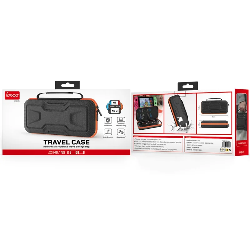 Bolsa de Armazenamento IPEGA PG-SW2004A para Console de Videogame Nintendo Switch, Estojo Rígido de Viagem em EVA