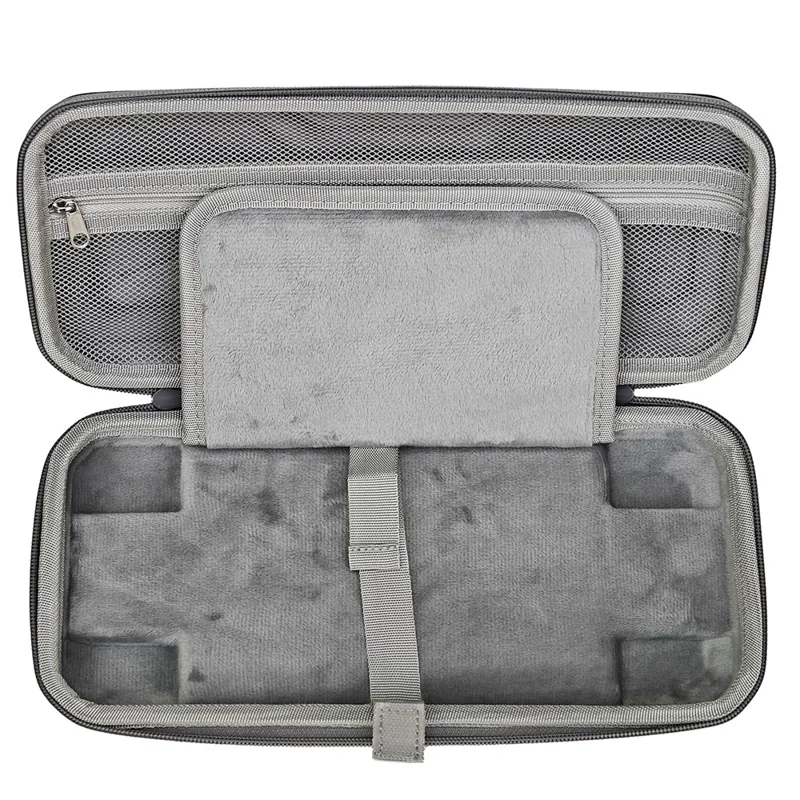 For Nintendo Switch 2 Console Mecha Style EVA Carrying Case with Cable Tie Joystick Caps Set - Pink