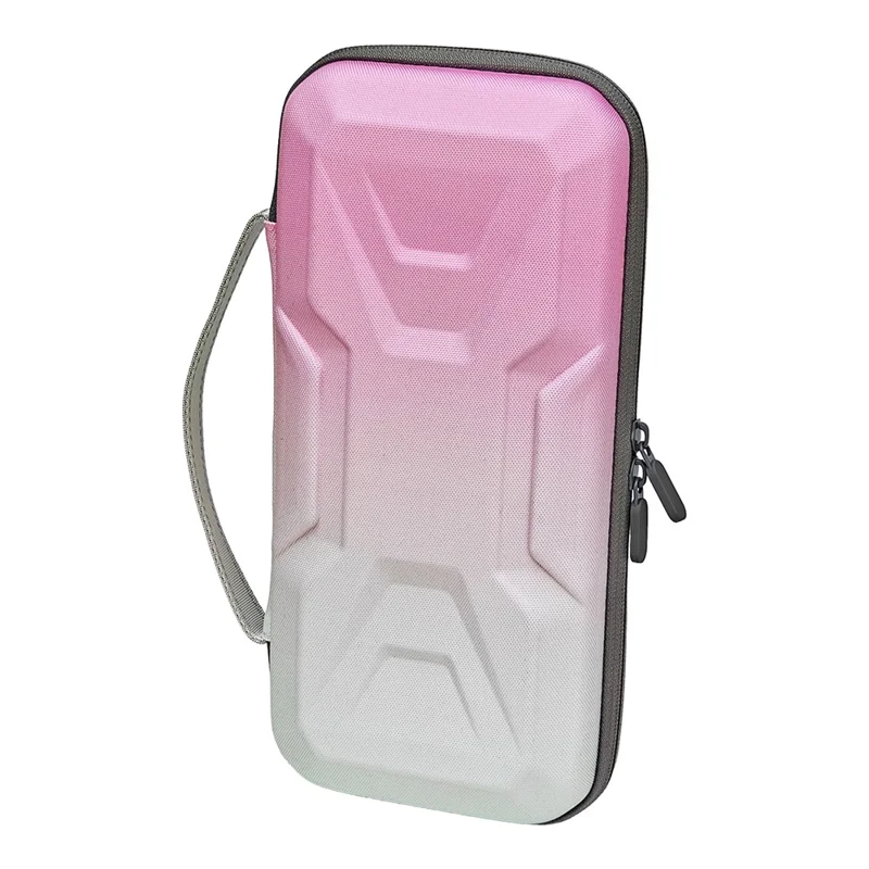 For Nintendo Switch 2 Console Mecha Style EVA Carrying Case with Cable Tie Joystick Caps Set - Pink