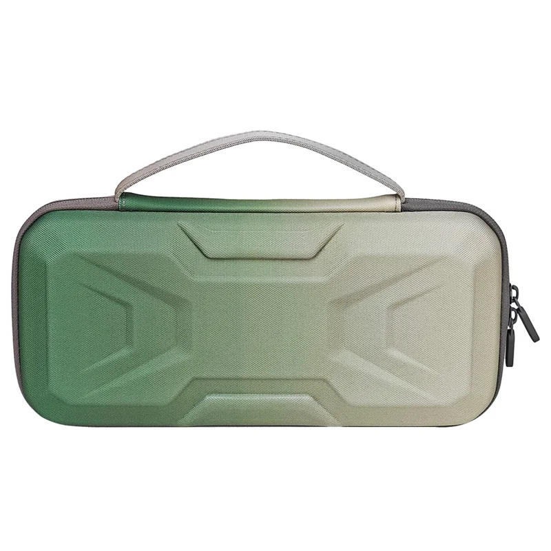 For Nintendo Switch 2 Console Mecha Style EVA Carrying Case with Cable Tie Joystick Caps Set - Gradient Green