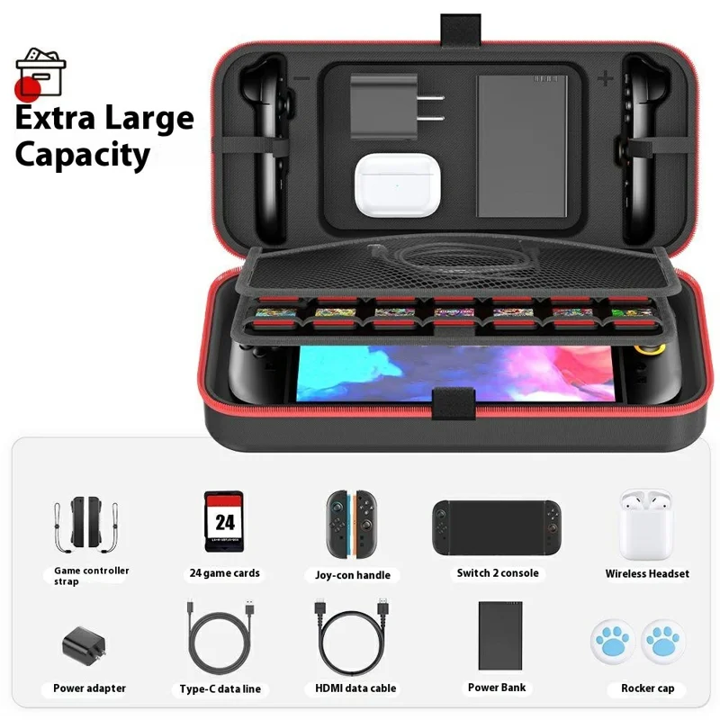 OIVO IV-SW288 Storage Bag for Nintendo Switch 2 Game Console Carrying Case EVA Shockproof Container