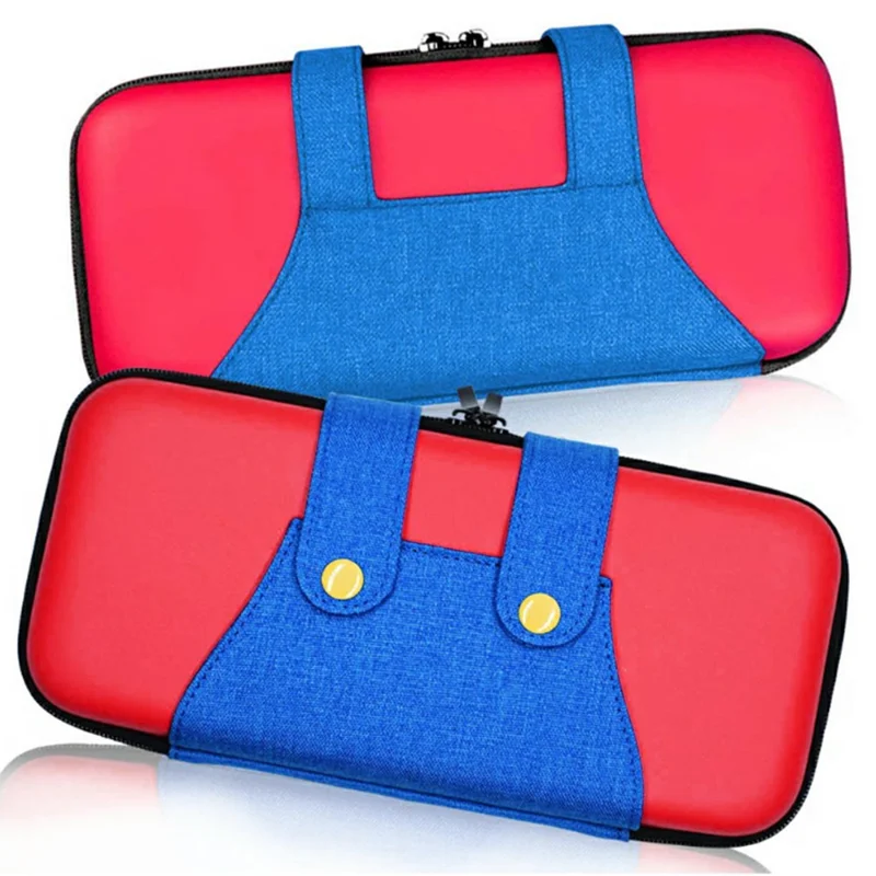For Nintendo Switch 2 Storage Bag TPU Controller Cover Tempered Glass Screen Protector Set - Red