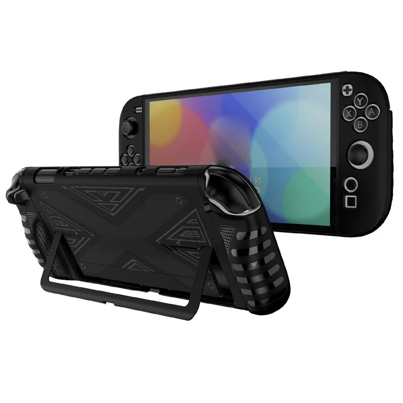For Nintendo Switch 2 Accessory Kit Protective Shell Storage Bag Screen Protector Joystick Caps Set - Black
