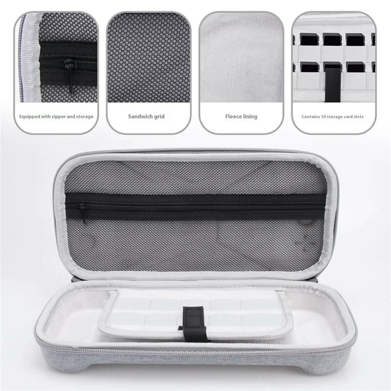 For Nintendo Switch 2 Accessory Kit Protective Shell Storage Bag Screen Protector Joystick Caps Set - Black