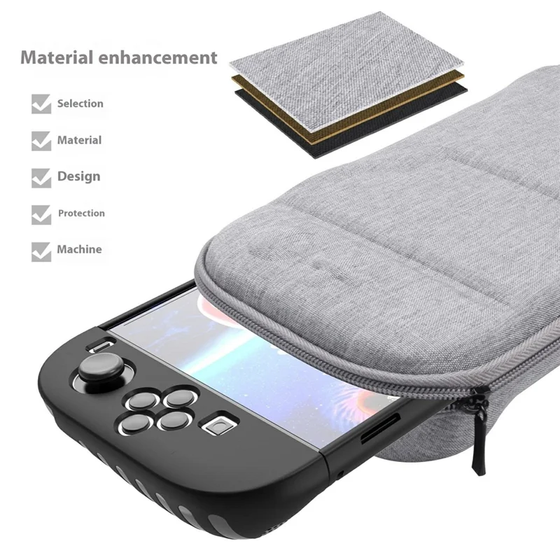 For Nintendo Switch 2 EVA Snowflake Fabric Handheld Carrying Case Shock Resistant Storage Bag