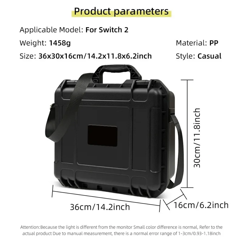 For Nintendo Switch 2 Protective Hard Shell Carrying Case Shock Absorbing Portable Game Console Storage Box