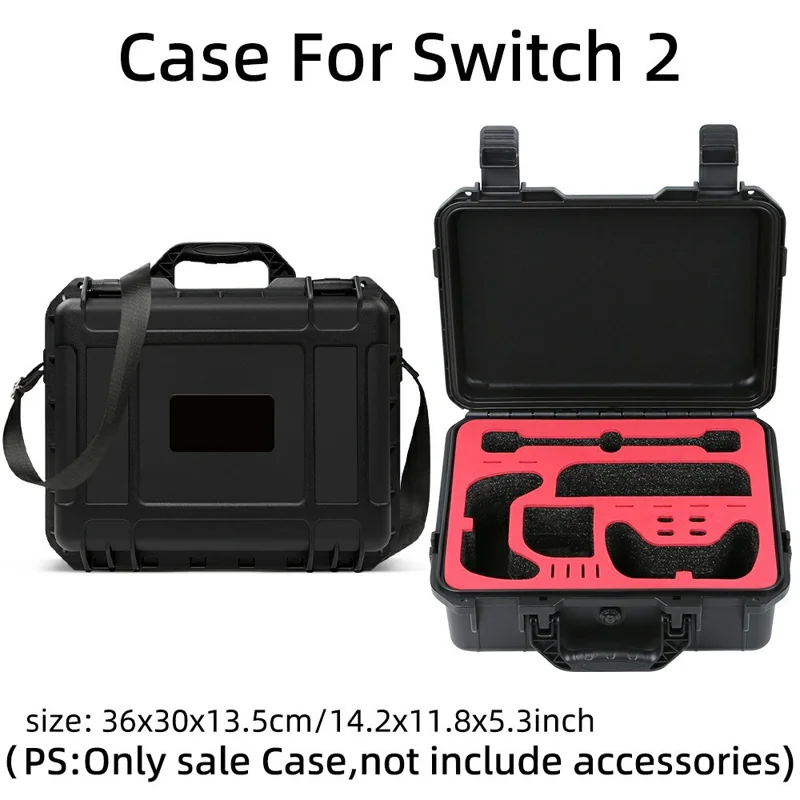 For Nintendo Switch 2 Protective Hard Shell Carrying Case Shock Absorbing Portable Game Console Storage Box