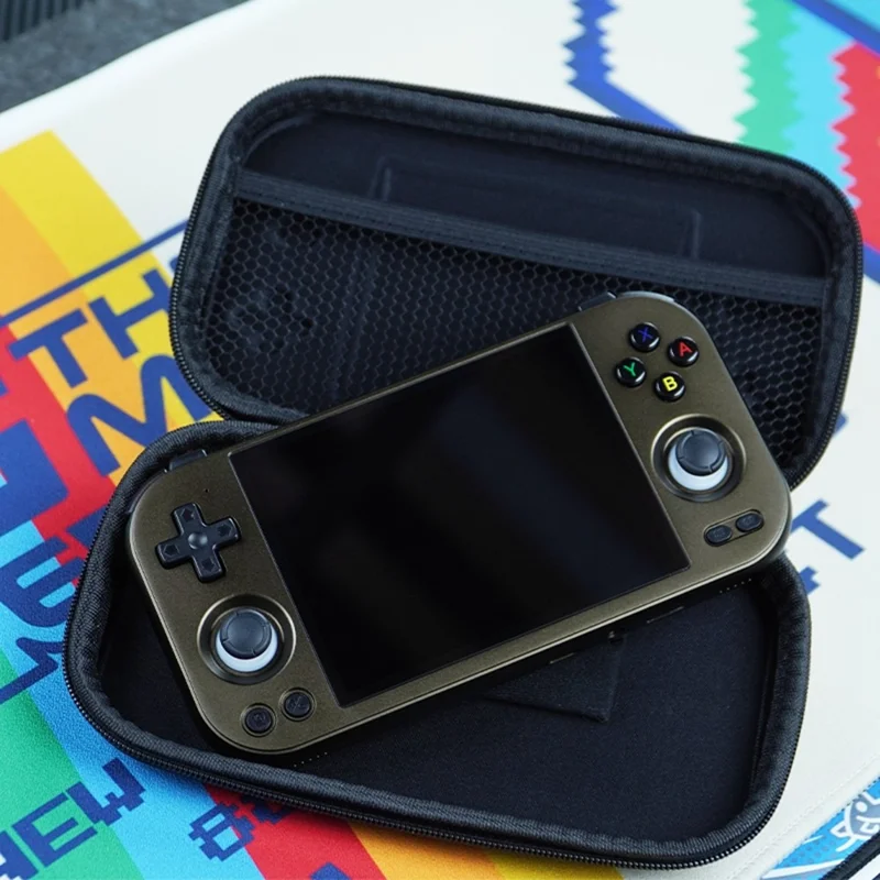 For AMPOWN RG477M Handheld Game Console Storage Case Portable Accessories Bag