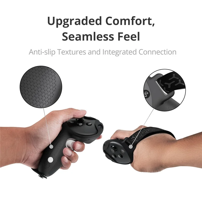 BOBOVR G3 For Meta Quest 3 / Quest 3S Controller Silicone Protective Grip Cover Set with Adjustable Knuckle Strap