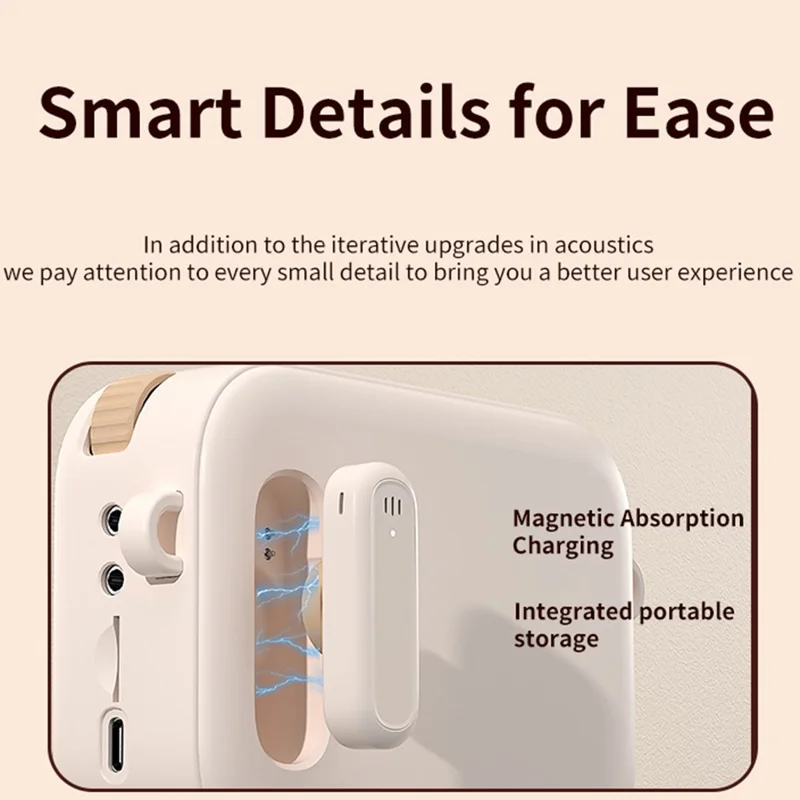 WK-01 Microfono Lavalier Wireless Bluetooth Altoparlante Amplificatore Audio per Insegnanti Riunioni Spettacoli - Bianco
