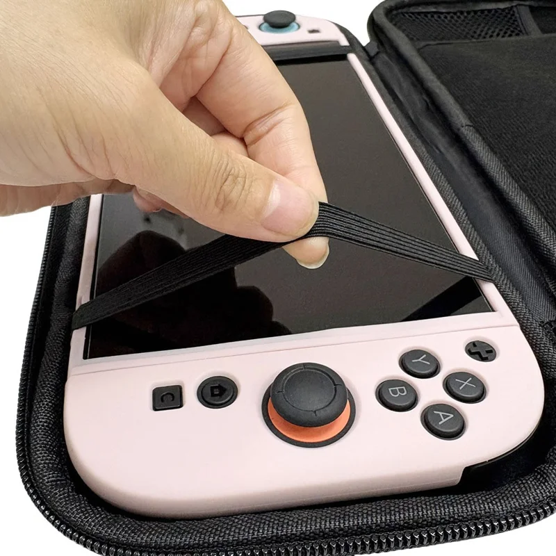 Estojo de Transporte para Nintendo Switch 2 - Case Rígido em EVA com Amarras para Cabos, Capas para Polegar e Conjunto de Acessórios