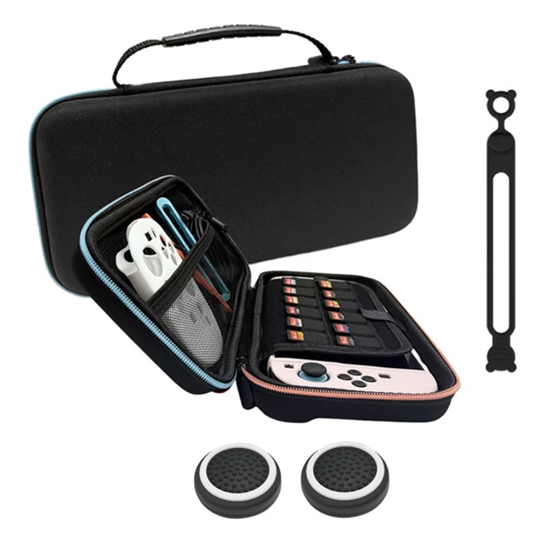 Kit de Acessórios para Nintendo Switch 2: Bolsa de Armazenamento Portátil com Presilhas de Cabo, Capas para Joystick