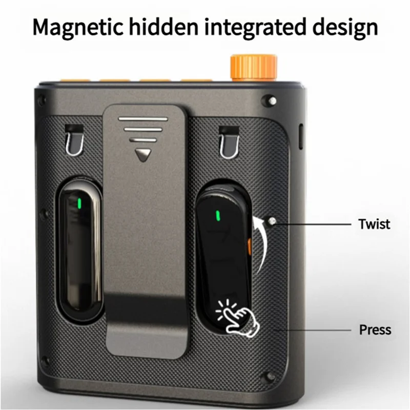 M29 Microfono wireless magnetico con clip doppio per insegnamento / conferenze / spettacoli - Nero